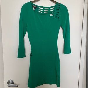 Bebe green bandage dress